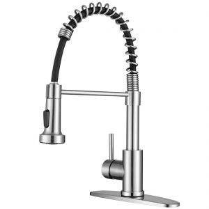 10 Stainless Steel Brushed Nickel Single Handle Single Hole Faucet for Farmhouse rv Utility bar Laundry Sinks 1 1
