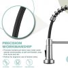 10 Stainless Steel Brushed Nickel Single Handle Single Hole Faucet for Farmhouse rv Utility bar Laundry Sinks 4