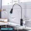 3 Chrome Kitchen Faucet with Sprayer Stainless Steel Single Handle one or Three Hole for Laundry bar 6