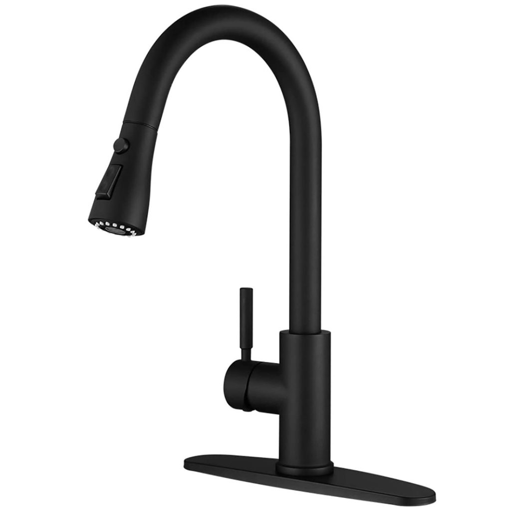 WEWE Commercial Stainless Steel Single Handle Single Hole Kitchen Sink