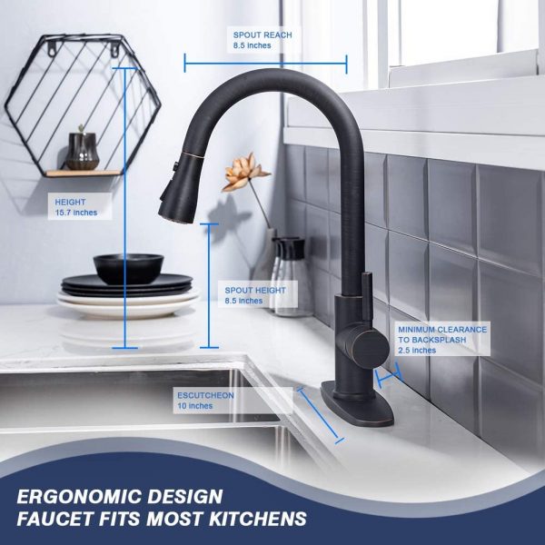 4 Farmhouse Kitchen Faucet Oil Rubbed Bronze Commercial 1