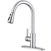 5 Commercial Modern Stainless Steel rv Farmhouse Kitchen Faucet Single Handle 1 or 3 Hole Kitchen 4
