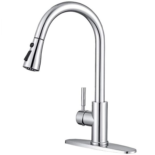 5 Commercial Modern Stainless Steel rv Farmhouse Kitchen Faucet Single Handle 1 or 3 Hole Kitchen 4