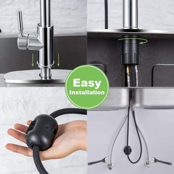 5 Commercial Modern Stainless Steel rv Farmhouse Kitchen Faucet Single Handle 1 or 3 Hole Kitchen 7