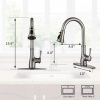 6 Kitchen Faucet WEWE Single Handle Stainless Steel Brushed Nickel Pull Down Kitchen Sink Faucet with Pull Out Sprayer 1
