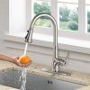 6 Kitchen Faucet WEWE Single Handle Stainless Steel Brushed Nickel Pull Down Kitchen Sink Faucet with Pull Out Sprayer 3