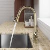 7 Brushed Gold Copper Single Handle 1 Hole Pull Down Kitchen Faucet Champagne BronzeWEWE 6