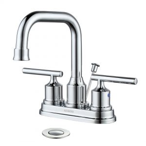 13 2321400C 0 0 WOWOW Chrome Bathroom Faucet With Drain Assembly