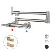 53 2311400 0 0 WOWOW Hot And Cold Pot Filler Faucet Brushed Nickel