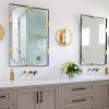Black and Gold Wall Mounted Bathroom Sink Faucet 2