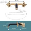 Black and Gold Wall Mounted Bathroom Sink Faucet 3