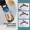 Black and Gold Wall Mounted Bathroom Sink Faucet 5