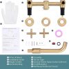 Black and Gold Wall Mounted Bathroom Sink Faucet 6
