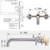 Brushed Nickel wall mounted bathroom sink faucet 5