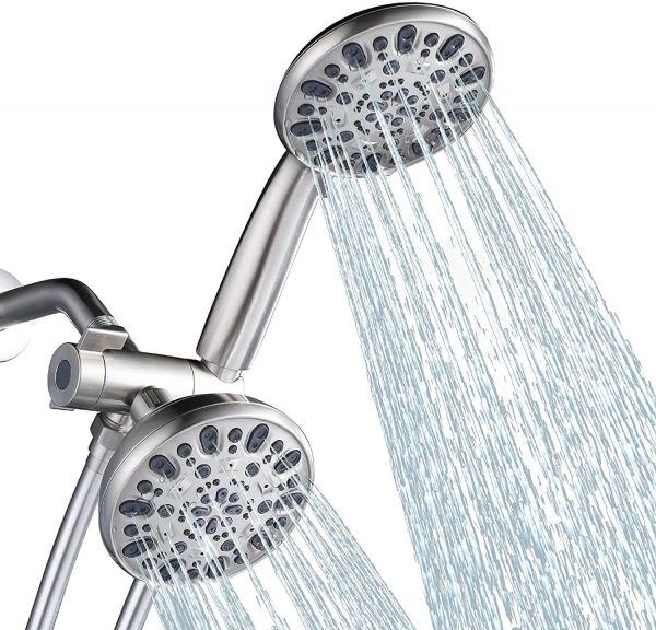 aleasha brushed nickel 48 functions dual rain shower head 3