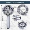 aleasha chrome 48 functions dual rain shower head 1