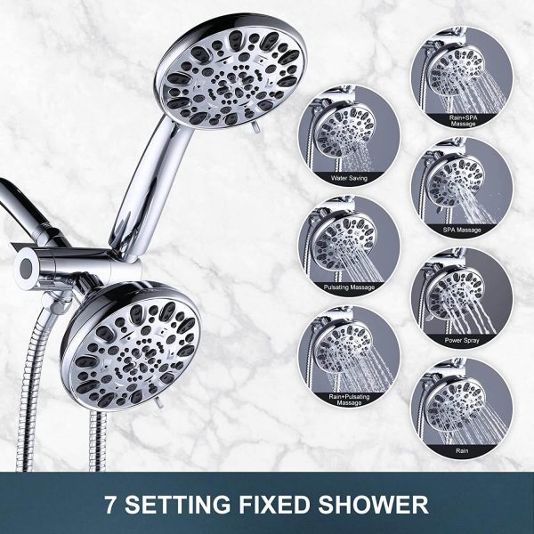 aleasha chrome 48 functions dual rain shower head 2