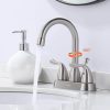 arcora 4 inch centerset brushed nickel bathroom sink faucet with drain assembly 4