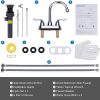 arcora 4 inch centerset chromel bathroom sink faucet with drain assembly 2