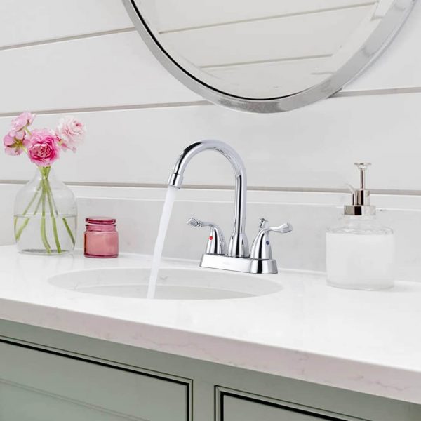 arcora 4 inch centerset chromel bathroom sink faucet with drain assembly 6