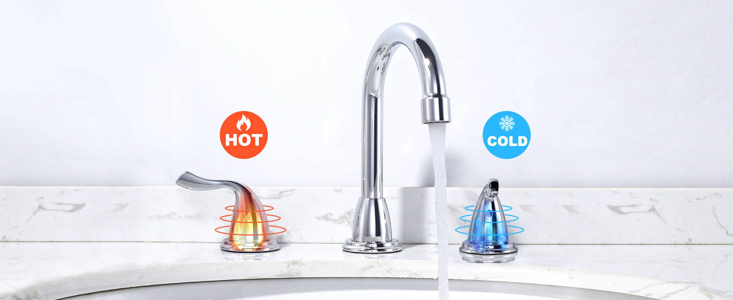 arcora 8 inch widespread chrome bathroom faucet 5
