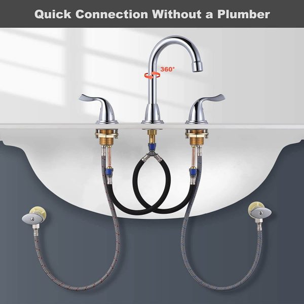 arcora 8 inch widespread chrome bathroom faucet 7 1
