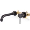 arcora single handle oil rubbed bronze wall mount bathroom faucet 1
