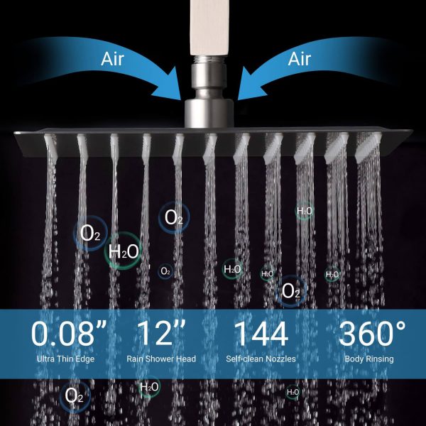 brushed nickel rain shower system 9