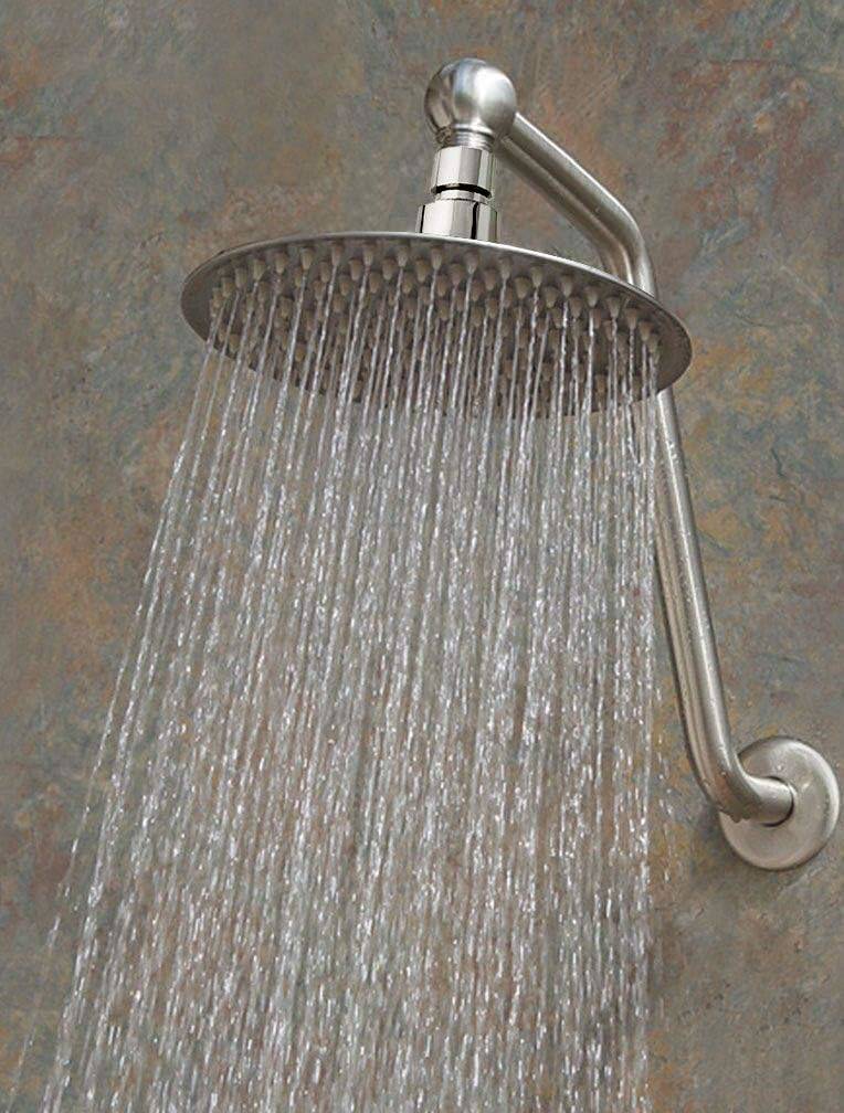 high pressure high flow stainless steel rainfall shower head 8 inch chrome finish 1