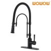 matte black high arc kitchen faucet 2 1