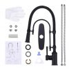 matte black high arc kitchen faucet 6 1