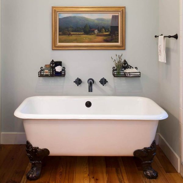 matte black wall mounted bathroom sink faucet 4