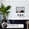 matte black wall mounted bathroom sink faucet 7
