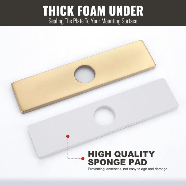 sink faucet hole cover deck plate gold 3
