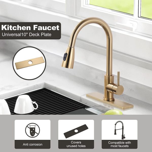 sink faucet hole cover deck plate gold 6