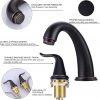 wowow 3 hole widespread oil rubbed bronze bathroom sink faucet 2