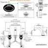 wowow 3 hole widespread oil rubbed bronze bathroom sink faucet 3