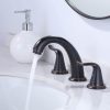 wowow 3 hole widespread oil rubbed bronze bathroom sink faucet 6