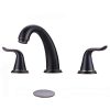 wowow 3 hole widespread oil rubbed bronze bathroom sink faucet 7