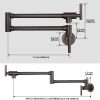wowow antique bronze pot filler wall mount folding copper faucet 1