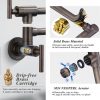 wowow antique bronze pot filler wall mount folding copper faucet 2