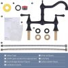 wowow black 2 hole vintage antique brass farmhouse bridge kitchen faucet 7