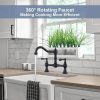 wowow black 2 hole vintage antique brass farmhouse bridge kitchen faucet 8