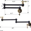 wowow black and gold pot filler copper folding faucet 2