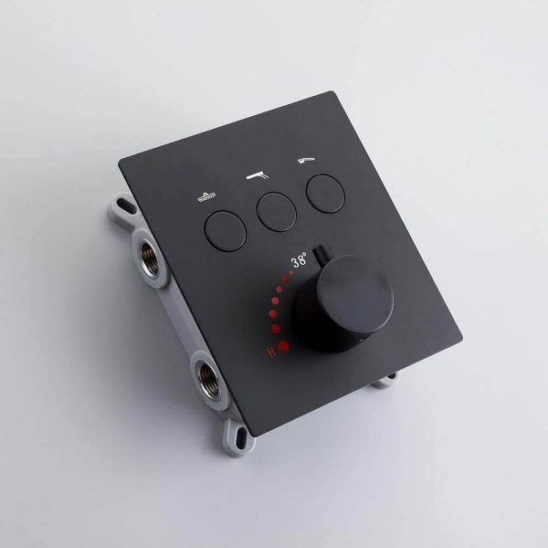 wowow black thermostatic shower set 1