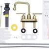 wowow brushed gold bathroom faucet 4 inch bathroom sink faucet 1