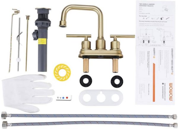 wowow brushed gold bathroom faucet 4 inch bathroom sink faucet 1