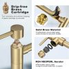 wowow brushed gold deck mount pot filler faucet over stove 3