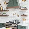 wowow brushed gold pot filler wall mount folding faucet over stove 1
