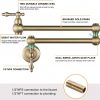 wowow brushed gold pot filler wall mount folding faucet over stove 2